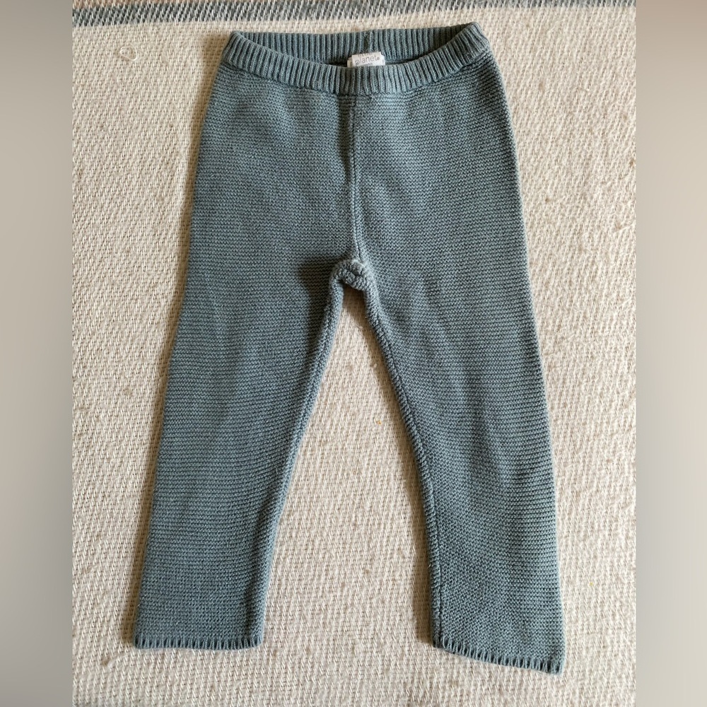 Carter's Little Planet Organic cotton knit leggings color sage - Picture 1 of 6